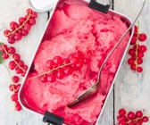 Rotes Johannisbeer-Sorbet