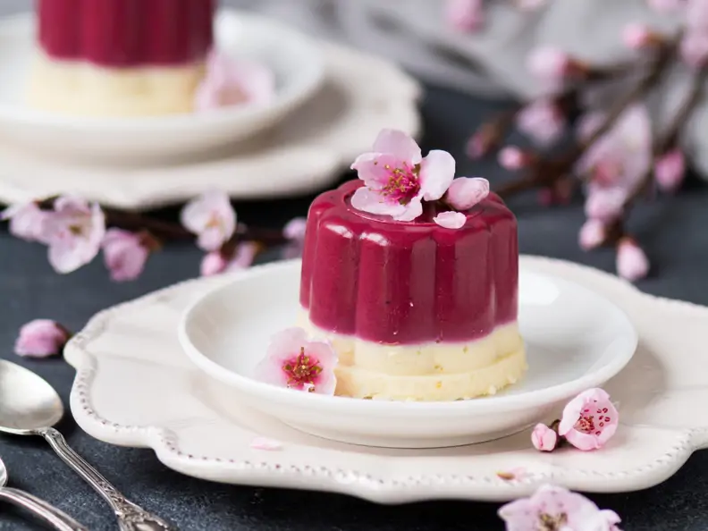Kokos-Beeren-Pannacotta