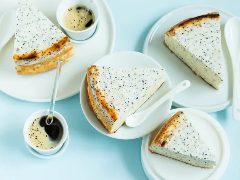 Käsekuchen mit Mohn