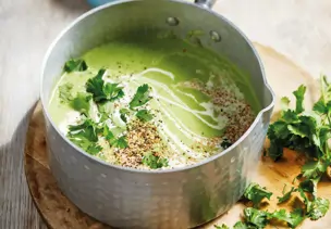 Kokos-Erbsen-Suppe