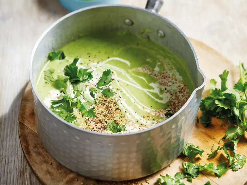 Kokos-Erbsen-Suppe