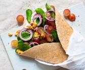 Ziegenkäse-Wraps mit Weintrauben