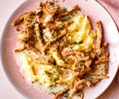 Rahmgeschnetzeltes mit Kartoffelpüree