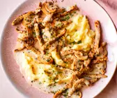 Rahmgeschnetzeltes mit Kartoffelpüree