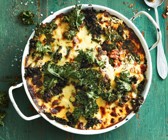 Linsen-Grünkohl-Moussaka