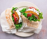 Pitaburger mit Kichererbsen
