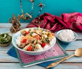 Mangold-Tofu-Curry mit Champignons und Basmati-Reis
