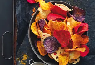 Bunte Gemüsechips