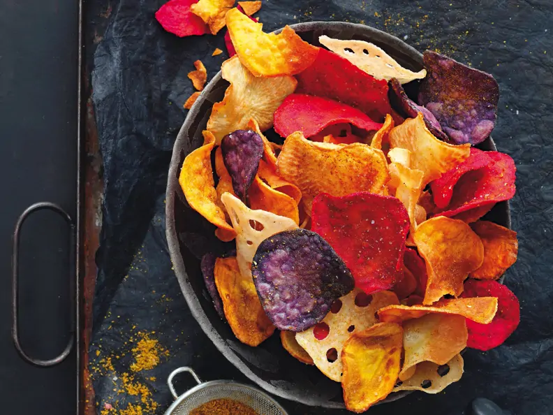Bunte Gemüsechips
