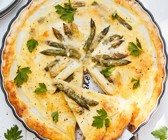 Spargelquiche mit Parmesan