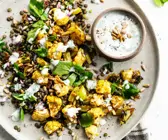 Orientalischer Blumenkohlsalat mit Linsen