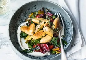 Gnocchi mit Mangold und Ziegenkäsecreme