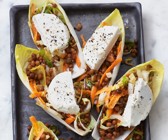 Linsen-Chicorée-Salat mit Ziegenfrischkäsetalern