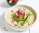 Kartoffelsuppe mit Spargel