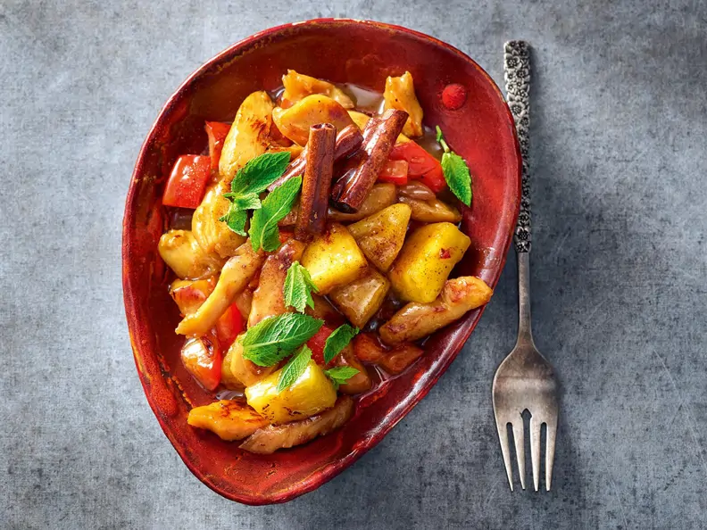 Curry-Zimt-Huhn