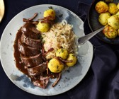 Gänsebrust mit Sauce