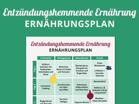 Ernährungsplan entzündungshemmende Ernährung