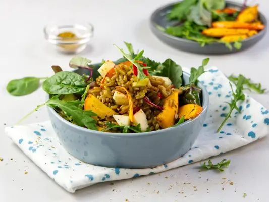 Kürbis-Grünkern-Salat