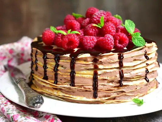 Nougat-Crepes-Törtchen