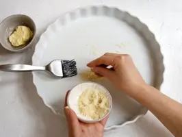 Rhabarberkuchen mit Mandeln Step 1