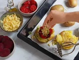 Quetschkartoffeln mit Gemüse Step 3
