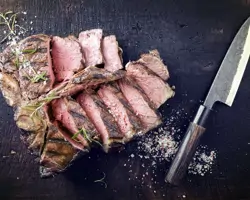 Côte de Boeuf mit Süßkartoffelpüree und Gremolata