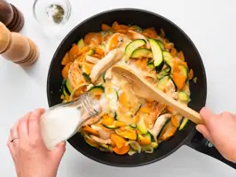 Putengeschnetzeltes mit Zucchini – Step 3