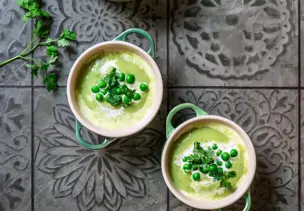Vegetarische Erbsensuppe