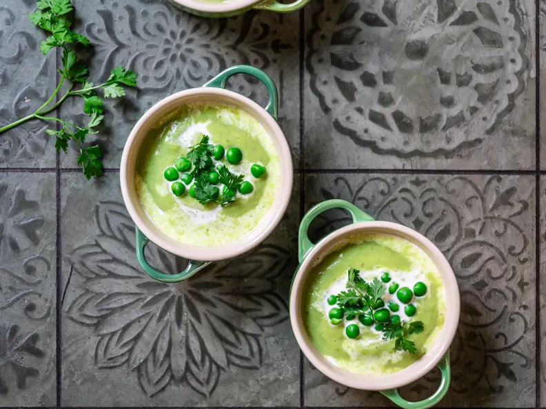 Vegetarische Erbsensuppe