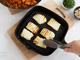 Süßkartoffelragout mit Schokolade und Halloumi Step 3