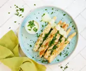 Spargel aus der Heißluftfritteuse mit einer Panade aus Grana Padano und Vollkornsemmelbröseln 