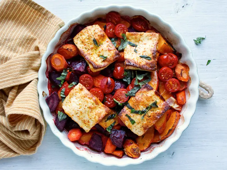 Ofengemüse mit Halloumi 