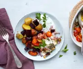 Ofengemüse mit Joghurt-Dip