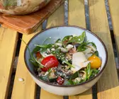 Veganer italienischer Nudelsalat