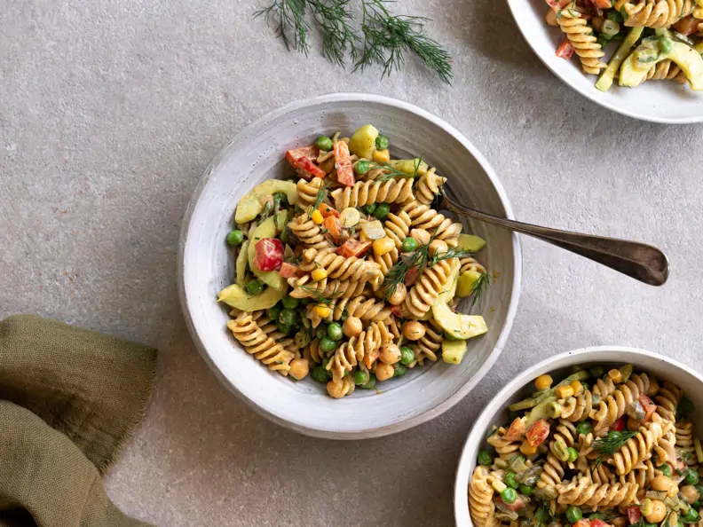 Nudelsalat mit Curry