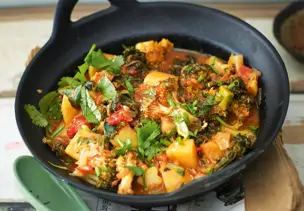 Winter-Curry mit Schwarzkohl und Brokkoli