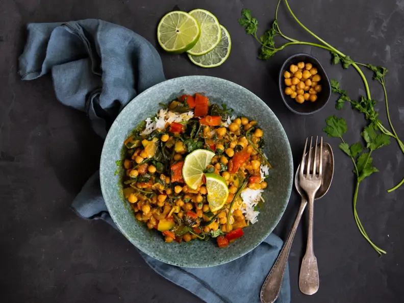 Kichererbsen-Spinat-Curry