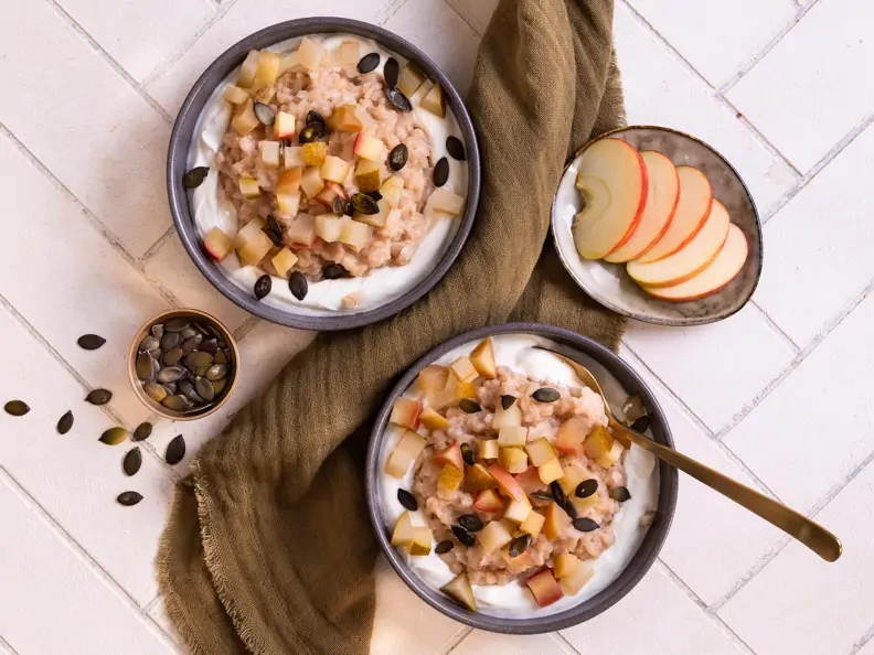 Reisflocken-Porridge