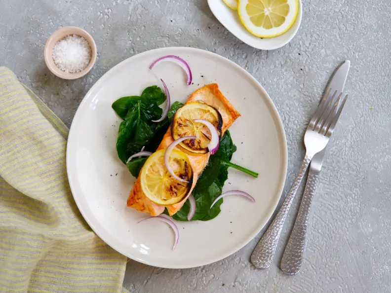 Lachs aus der Heißluftfritteuse