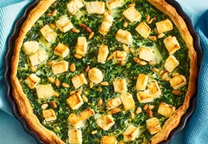 Spinat-Quiche mit Feta