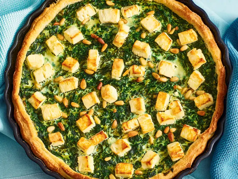 Spinat-Quiche mit Feta