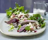 Lammfilet auf Portulak-Rucola-Salat