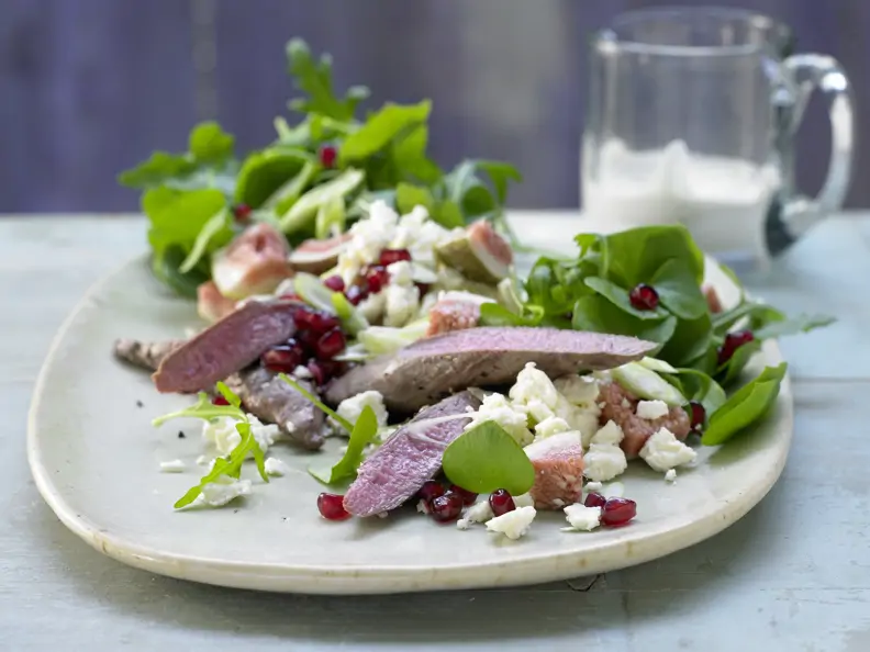 Lammfilet auf Portulak-Rucola-Salat