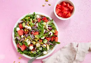 Melonensalat mit Mozzarella