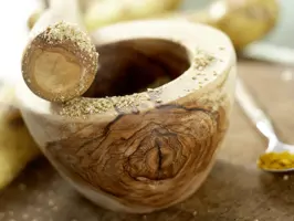 Pommes aus dem Ofen-Zubereitungsschritt 5-Sesam zermahlen