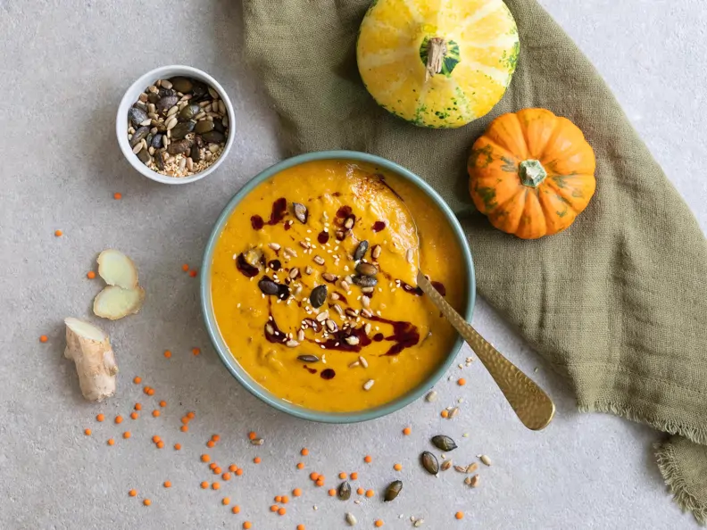 Kürbis-Linsen-Suppe
