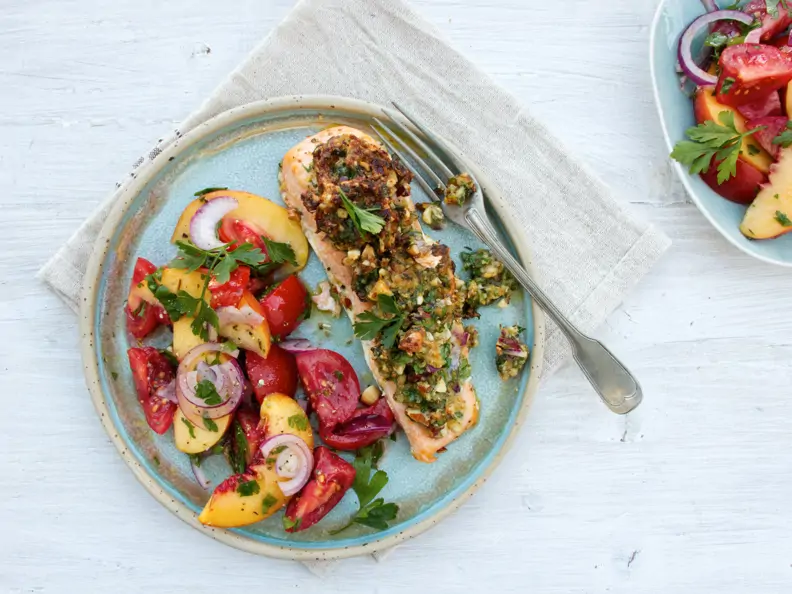 Lachs mit Walnusskruste