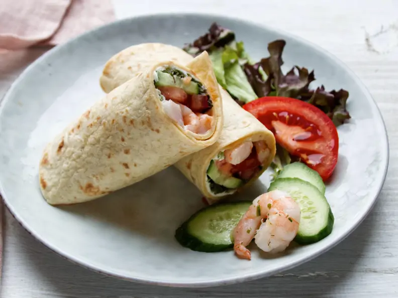 Garnelen-Wraps