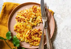 Rösti aus gekochten Kartoffeln