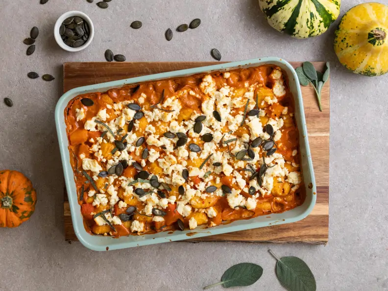 Kürbis-Gnocchi-Auflauf